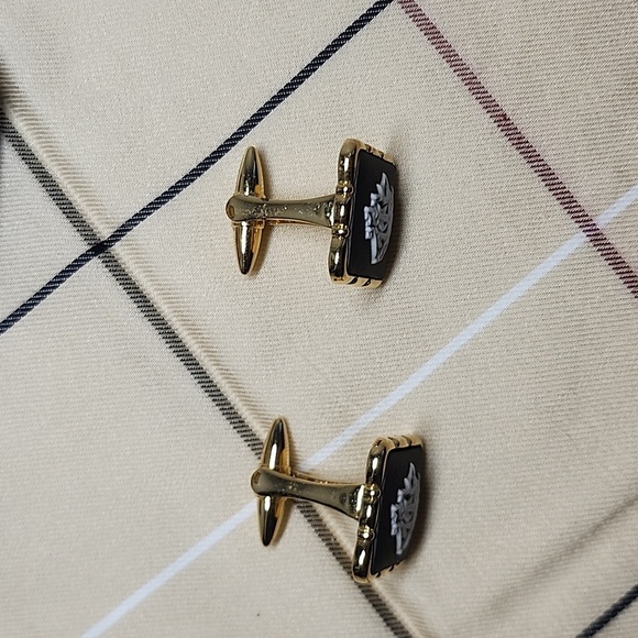 Wedgwood cufflinks black Jasper ⚫️ - Picture 4 of 10